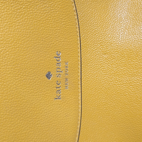 Kate Spade Emmie Flap Yellow Pebbled Leather Crossbody Bag - Picture 2 of 6